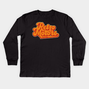 Retro Motors vintage logo california Kids Long Sleeve T-Shirt